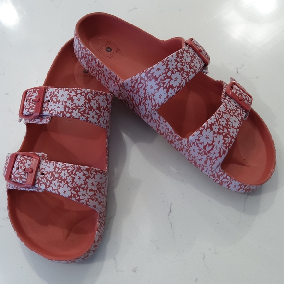 Shade Shore Shoes - QL Bohemian Floral Pink Women's Sandalsslip On Comfort Size 9